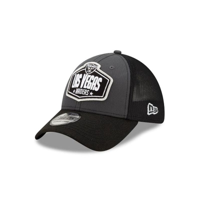 Las Vegas Raiders Gorra | New Era NFL Draft 39thirty Stretch Fit Cap Mexico - Grises